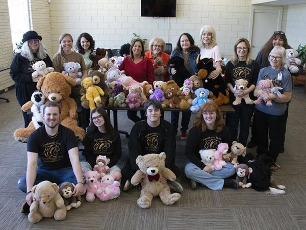 Redlands Academic Team delivers teddy bears to Russell-Murray Hospice