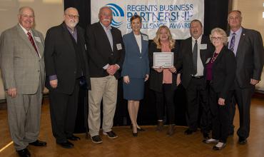 El Reno Masonic Lodge #50, Redlands accept Regents Business Partnership Excellence Award