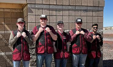 Shooting sports team members at national competition